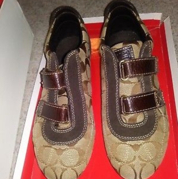 Coach Shoes - Women's Coach Gretel brown strappe sneaker sz. 7.0